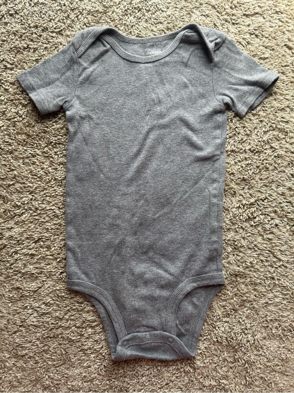 Simple Joys by Carter’s Baby Bodysuit 24M Gray Short Sleeve One Piece Cotton